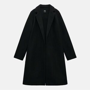 Zara - Label Collar Black Trench Coat